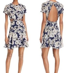 Bardot Floral Open Back Mini Dress